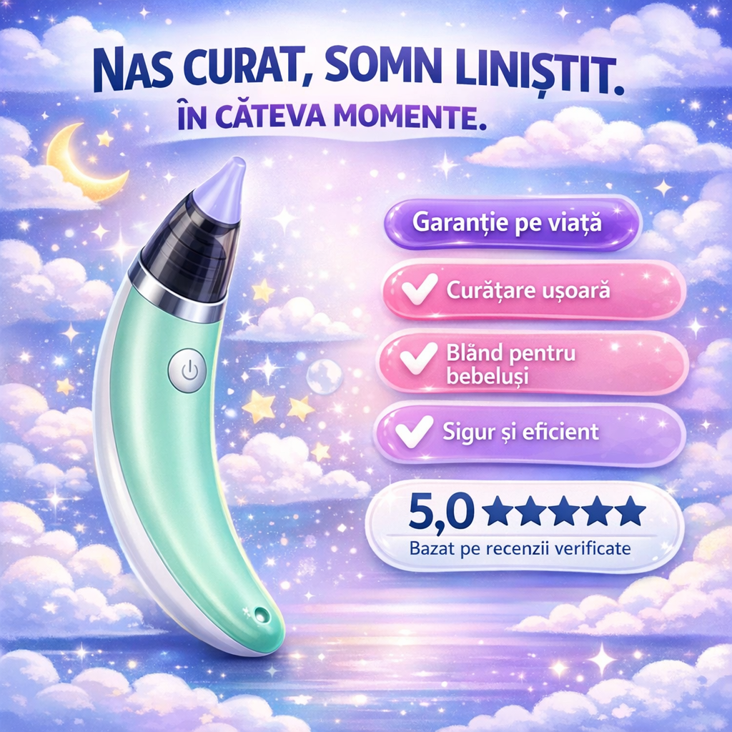 Aspirator Nazal Copii - NAS CURAT SI SOMN LINISTIT +🎁 GRATIS PDF – Abordarea ecranelor la copii