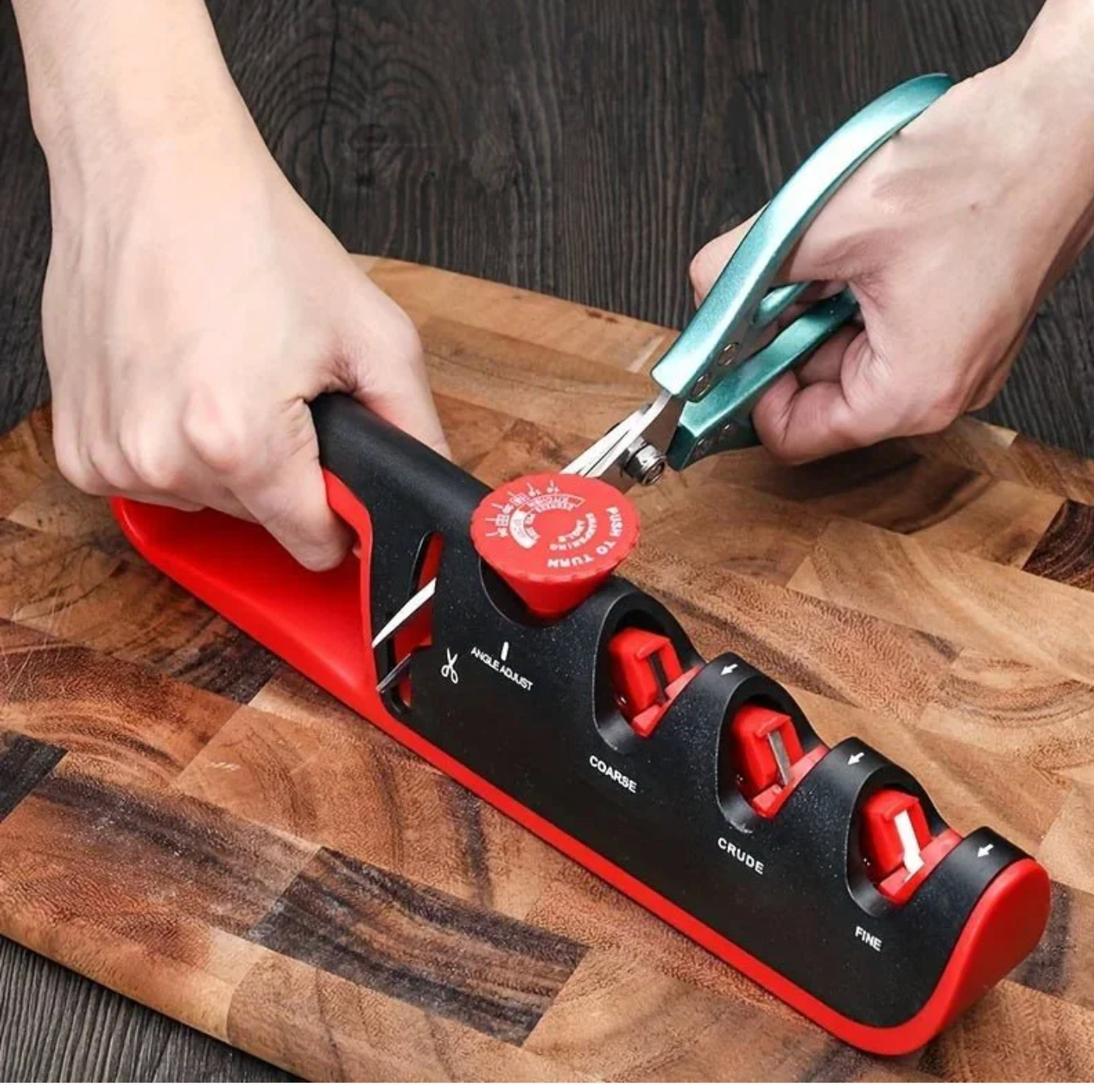 Ascuțitor Reglabil pentru cuțite și foarfeci + (GRATIS Protectie Degete)