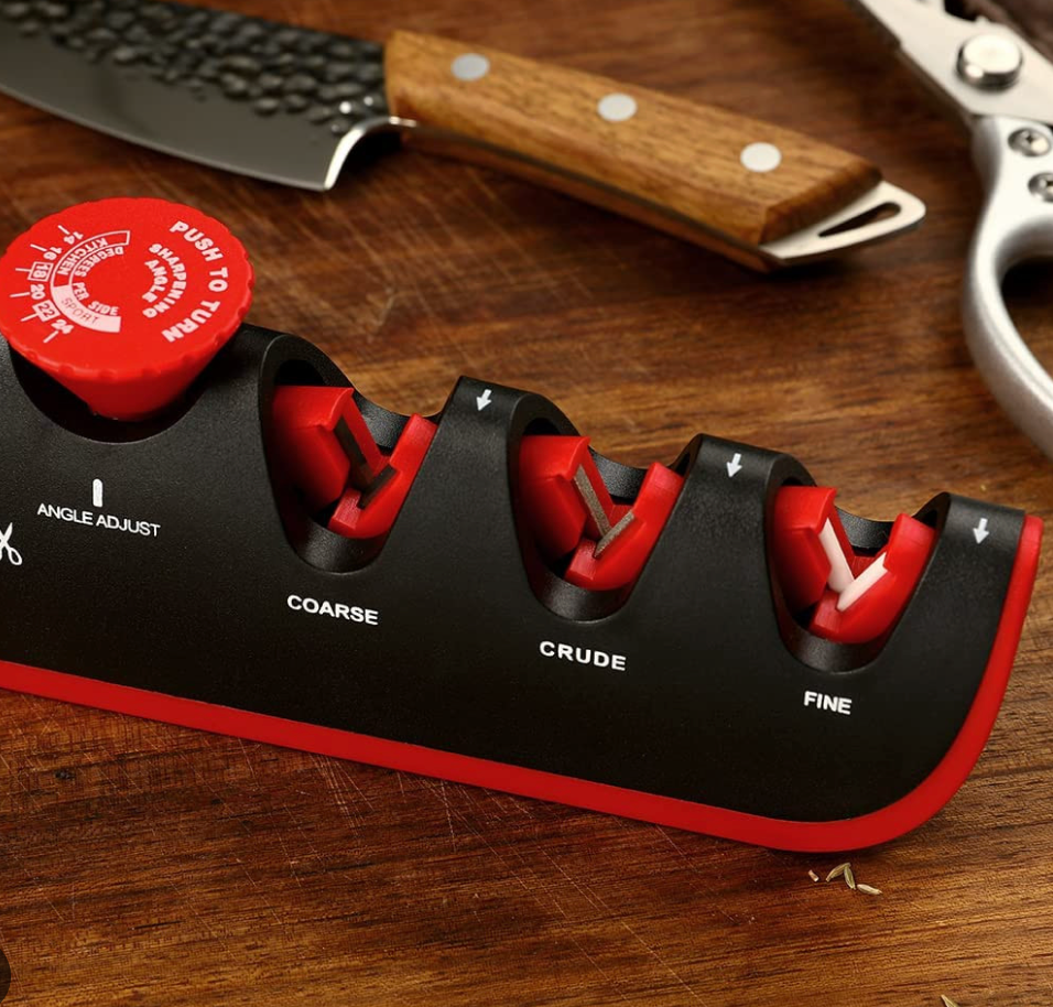 Ascuțitor Reglabil pentru cuțite și foarfeci + (GRATIS Protectie Degete)