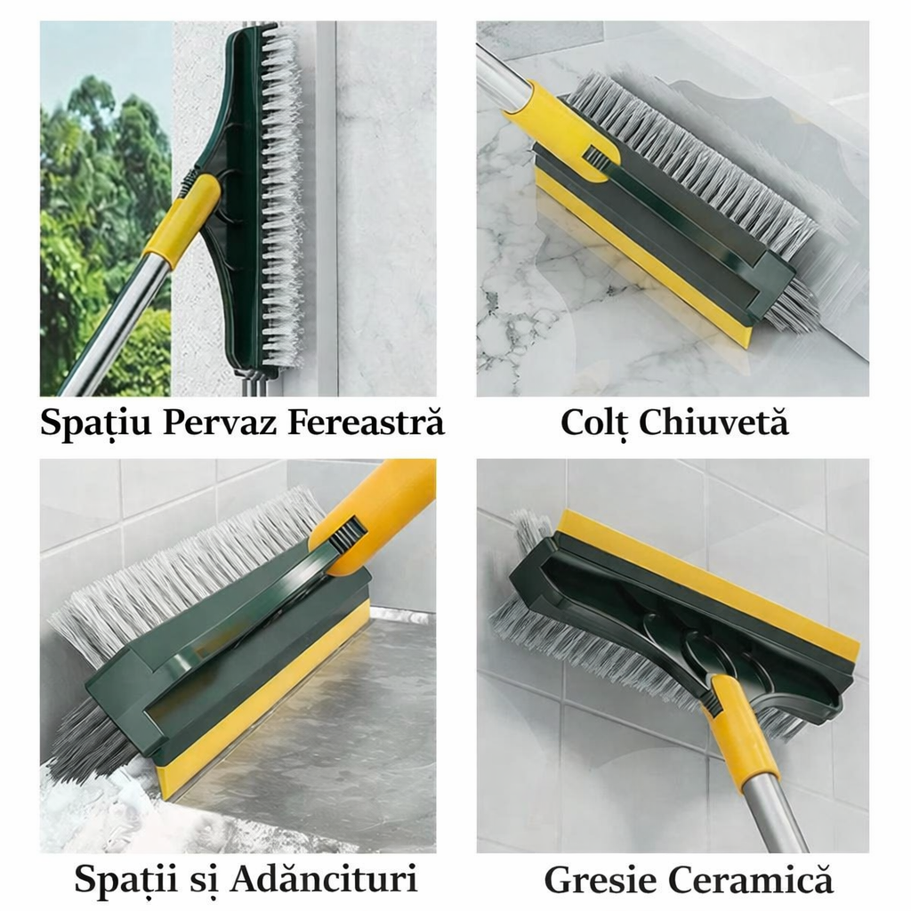 Mătură de curățare rotativă la 120° - 2 în 1 ( SET 1+1 GRATIS )