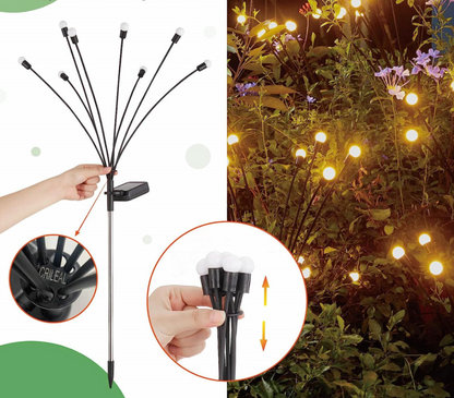 Lampa LED decorativă 8 Bulbi tip licurici De Gradina | 1+1 GRATIS