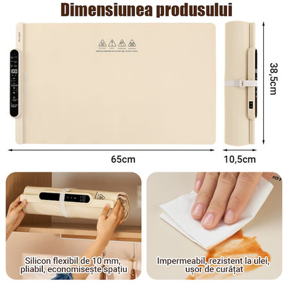 Plita Multifunctională electrica din silicon Premium Antiaderent (incalzire/dezghetare alimente)