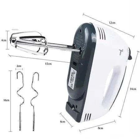 Mixer de Mână cu 7 Viteze, Funcție Turbo + Accesorii pentru Frământare