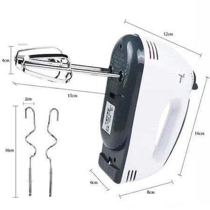 Mixer de Mână cu 7 Viteze, Funcție Turbo + Accesorii pentru Frământare